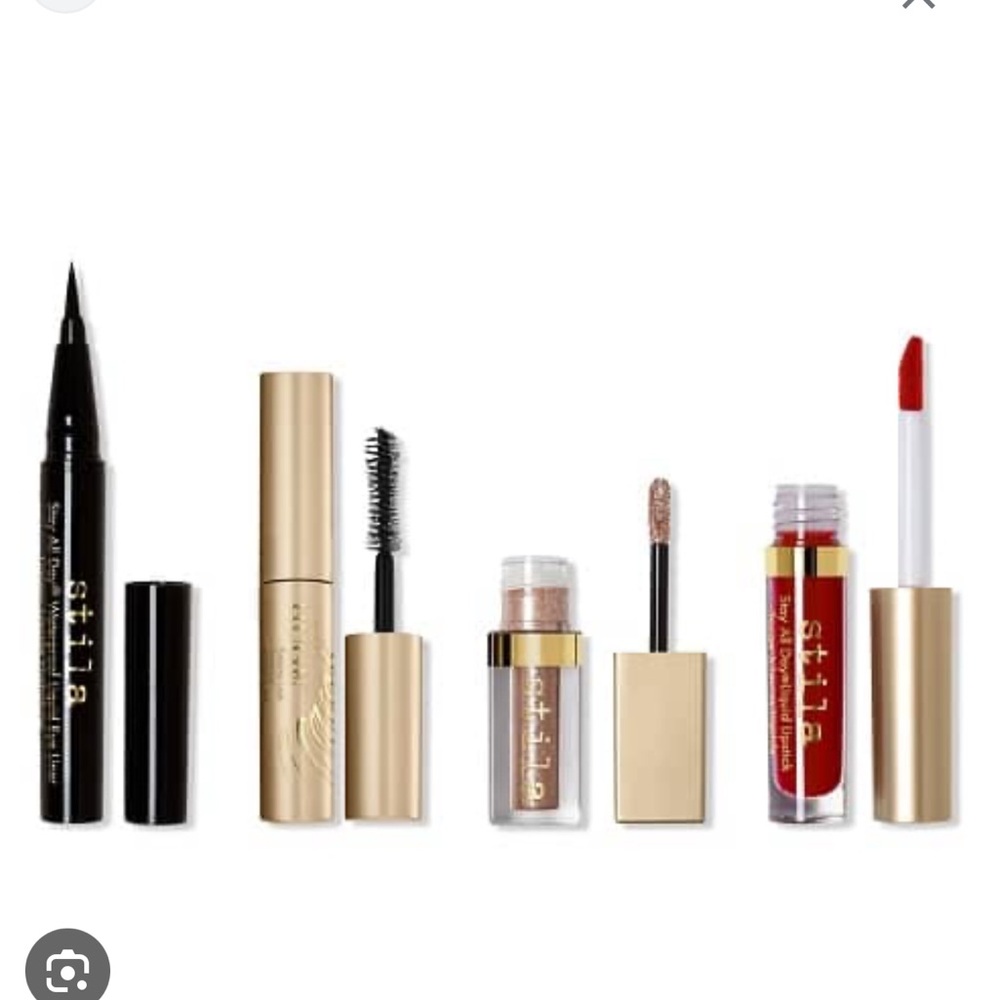 STILA 4p Makeup Set Eyeliner, Mascara, Liquid Eyeshadow, Liquid Lipstick $60 - Picture 1 of 4